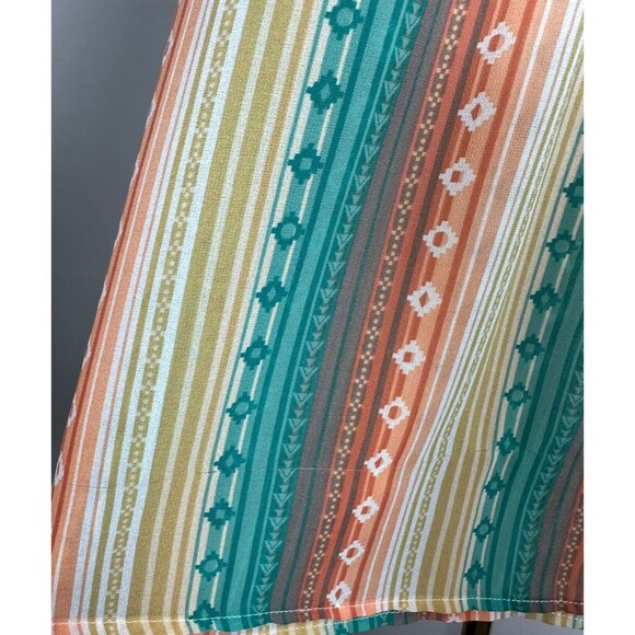 Ariat Howdy Print Striped Tank Top XL Western Boho Hippie Cowgirl Rodeo - Picture 9 of 10